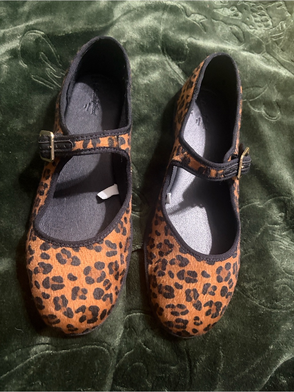 Universal Thread Leopard Print Mary Jane Flats - Brown & Black